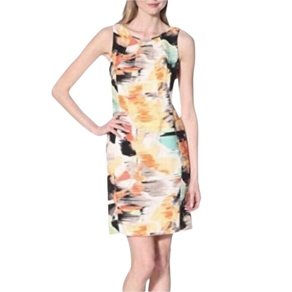 Calvin Klein Dresses & Skirts - Calvin Klein NWT Sleeveless Abstract Linen Blend Sheath Dress Sz 8